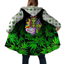 I have to make my peace with that. I Come In Peace Quote In Cannabis Background 2 Hippie Hooded Coat Dio Store