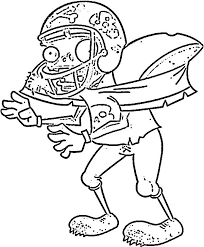 Football Zombie Coloring Pages For Kids