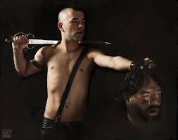 The suffering face of the beheaded goliath apparently worked: Hommage To Caravaggio David With The Head Of Goliath 1600 01 A Photo On Flickriver