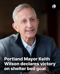 Portland Mayor Keith Wilson announced Monday that he had successfully set  up 1,566 new shelter beds, hitting his target by the Dec. 1 deadline he'd  promised during his campaign. Photo by Mark