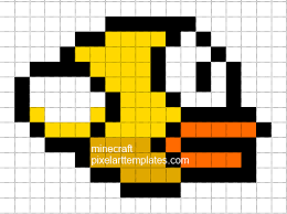 Minecraft Pixel Art Templates Flappy Bird Pixel Art Minecraft Pixel Art Pixel Art Templates