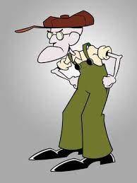 After courage fails several training classes with the perfectionist, he has nightmares about being imperfect. luckily courage and eustace bring the flower back to life and never have to see that pasty white mug ever again. Eustace Bagge Classic Cartoon Characters Cartoon Network Characters Old Cartoons