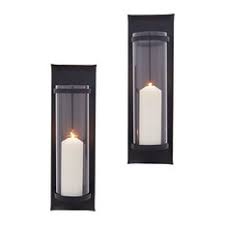 Docmon wall sconce candle holder, wall mount wooden candle holders, rustic wall decor floating shelves, farmhouse candle flowers vase wall shelf for bathroom bedroom living room, set of 2. 50 Most Popular Black Candle Wall Sconces For 2021 Houzz