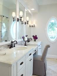 Master modern small bathroom double vanity mirror lighting shades ideas covers with outlet fixtures lowes bronze bar wattage best led bulb replacement height. Make Up Vanity Traditional Bathroom Benjamin Moore Sheep S Wool Marie Flanigan Interiors