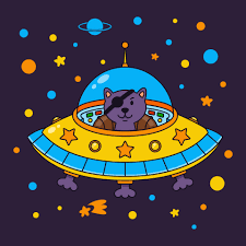 Click here and download the cute spaceship collection graphic · window, mac, linux · last updated 2021 · commercial licence included ✓. Alien Cat Pirate In A Spaceship In A Star Galaxy Cute Cosmonaut Cat In Outer Space Vector Illustration On The Space Theme In Childish Style 2142920 Vector Art At Vecteezy