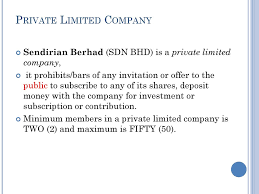 Sdn bhd (private limited company). Formation Of A New Business Ppt Download