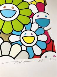A Little Flower Painting Yellow White And Purple Flowers A Little Flower Painting Pink Purple And Many Flower Painting Purple Flowers Takashi Murakami