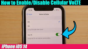 Iphone Ios 14 How To Enable Disable Cellular Volte Youtube