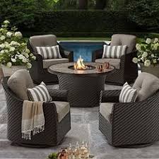 Member S Mark Agio Heritage 5 Piece Outdoor Fire Pit Chat Set With Sunbrella Fabric Sam S Club Outdoor Patio Furniture Sets Outdoor Patio Decor Patio Decor