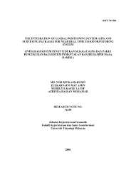 Program ini diiktiraf oleh jabatan perkhidmatan awam malaysia, insitut juruukur dan lembaga juruukur malaysia. The Integration Of Global Positioning Systems Gps And Surveying Packages For Near Real Time Flood Monitoring System