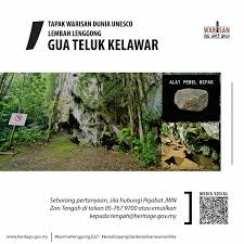 Kepentingan lembah lenggong kepada sejarah dunia adalah bukti yang menunjukkan wujudnya manusia di luar kawasan afrika yang sudah menetap di benua ini lebih awal, dengan jangkaan wujudnya komuniti manusia yang tinggal di lenggong semenjak zaman paleolitik lagi. Gua Teluk Kelawar Lenggong Perak Tapak Warisan Dunia Unesco