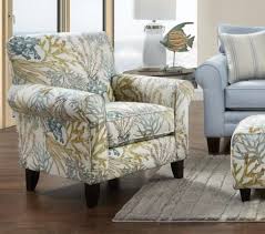 Accent chair (ottoman is sold separately) material: Coastal Upholstered Chairs In Beachy Nautical Fabrics Coastal Decor Ideas Interior Design Diy Shopping