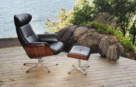 conform timeout relaxsessel und hocker x fuss aluminium leder fantasy schwarz sitzschale walnuss relaxsessel sessel relaxsessel leder
