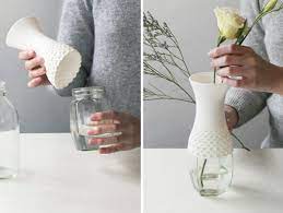 Viele dieser open source vorlagen im internet sind. Designer Vase Hulle Upcycling Projekt Alte Glaser Flaschen Diy Vase Design Vase 3d Drucker Projekte