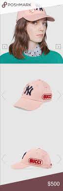 Pink Ny Yankees Gucci Hat Excellent Condition Gucci Hat Gucci Pink Gucci