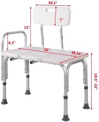 Medical Shower Seat Adjustable Bathroom Bathtub Transfer Bench Stool Chair Cc