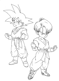 Simple or realistic drawings ? Songoten Trunks Dragon Ball Z Kids Coloring Pages