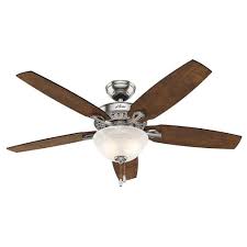 Hunter Heathrow 52 In Indoor Brushed Nickel Ceiling Fan With Light Kit 52110 Ceiling Fan Brushed Nickel Ceiling Fan Fan