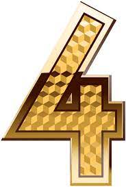 Gold Number Four Png Clip Art Image Art Images Clip Art Free Clip Art