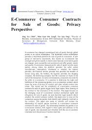 (1) in the absence of any provision to the contrary in the licence contract, the licensee shall be entitled to do any or all of the acts referred to in paragraph 1(a), and subsection 36(3), within the whole geographical area of malaysia without. Pdf E Commerce Consumer Contracts For Sale Of Goods Privity Perspective Tze Chin Ong Academia Edu