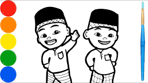Gambar ini ialah gambar mewarna upin & ipin yang menjadi pahlawan. Halaman Download Menggambar Upin Ipin Selamat Hari Raya Menggambar Dan Mewarn