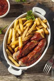 Curry Wurst Lebensmittel Essen Essen Anbraten