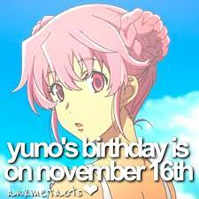 Anime Future Diary Character Yuno Wickedslayer08 For More Facts I Have The Same Birthday As Yuno Mirai Nikki Anime Characters Birthdays Anime