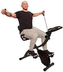 The slim cycle user can save money by not having to pay for the cost of a gym membership. Amazon Com Original As Seen On Tv Slim Cycle Stationary Bike Folding Indoor Exercise Bike With Arm Resistance Bands And Heart Monitor Perfect Home Exercise Machine For Cardio Sports Outdoors