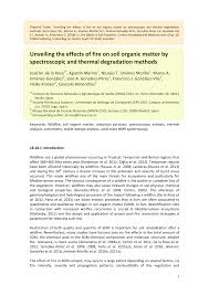 Ghost company 670mbx smoke alarm solid red light. Pdf Unveiling The Effects Of Fire On Soil Organic Matter By Spectroscopic And Thermal Degradation Methods