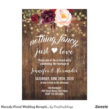 Marsala Floral Wedding Reception Invitation Zazzle Com In 2020 Wedding Reception Invitations Reception Invitations Wedding Invitations Rustic