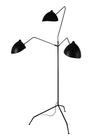 Mid Century Modern Reproduction Mfl 3 Standing Lamp Black Floor Lamp Floor Lamp Bedside Lamps Rustic