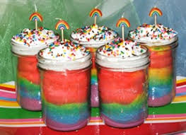 Rainbow Cake In A Jar Photo Cake In A Jar Rainbow Cake Recipes