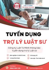 TUYỂN DỤNG TRỢ LÝ LUẬT SƯ - Công Ty Luật Tư Minh