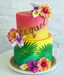 Birthday Cakes For Ladies In Nigeria Tropical Cake Inspiration Spotted Bcakeny Cakebakeoffng Cakebakeoff Insta Hawaiian Birthday Cakes Luau Birthday Cakes Tropical Birthday Cake
