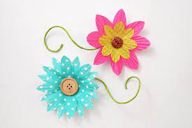 The only technique that didn't work with our papers was the eye dropper with the liquid watercolors because our liners were a tad bit waxy. Cupcake Liner Flowers Kids Crafts Fun Craft Ideas Firstpalette Com