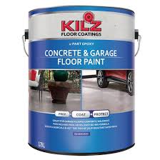 Minor cracks must be repaired before the application. Kilz Concrete Garage Floor Paint 3 79 L Silver Grey L377601c Rona