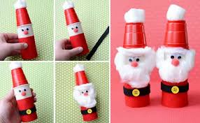 Weihnachtsmann Aus Klorolle Und Plastikbecher Gestalten Weihnachtsmann Basteln Weihnachtsmann Basteln Mit Kindern Weihnachtsmann Basteln Einfach