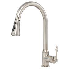 But the 2 or 3 hole faucet cannot be installed for a kitchen sink having one hole. Akdy Kitchen Faucet With Pull Down Sprayer Single Handle Brushed Nickel High Arc Kitchen Sink Faucet Easy Single Hole Installation 58 Inch Flexible Hose Premium Brass With Ceramic