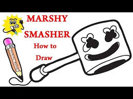 How to draw marshmallow step by step easy {4k} || marshmallow sketch drawing || dj marshmallow. How To Draw Fortnite Marshy Smasher Marshmello Pickaxe Drawing Easy Ø¯ÛŒØ¯Ø¦Ùˆ Dideo