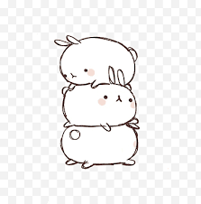 Molang, two white and brown hamster characters, png. Molang Png Images Klipartz