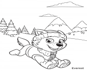 Pups save a mighty lighthouse. Mighty Pups Paw Patrol Everest Coloring Pages Printable