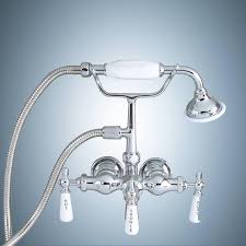 Antique Style Diverter Wall Mount Tub Faucet With Hand Shower Tub Faucet Wall Mount Tub Faucet Faucet