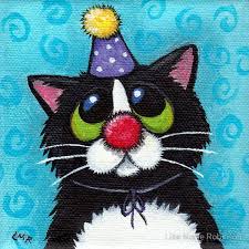 Peintures De Lise Marie Robinson Tuval Sanati Cizimler Kedi Sanati