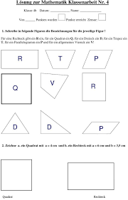 Klassenarbeit Zu Geometrie Klassenarbeiten Geometrie Geometrische Korper
