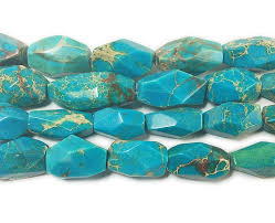 Turquoise Imperial Jasper Large Faceted Nugget Beads Approx 16x20mm 18x35mm Gemstone Beads Wholesale Gemstone Beads Beads