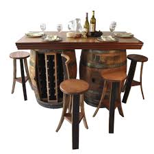 Wine Barrel 5 Piece Dining Set Wine Barrel Furniture Wine Barrel Bar Barrel Furniture