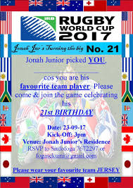 Rugby Themed Invitation For My Brother Jonah Jr S 21st Birthday 21st Birthday Invitations 60th Birthday Party Invitations 21st Invitations
