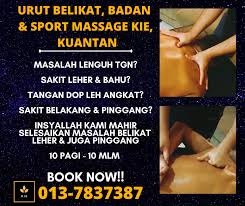 Urut Belikat, Badan, Sport & Industrial Massage KIE.SM, Kuantan