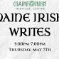 Maine Irish Writes: May event in Portland, ME