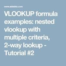 How To Use Vlookup In Excel Advanced Formula Examples Excel Tutorials Excel For Beginners Excel